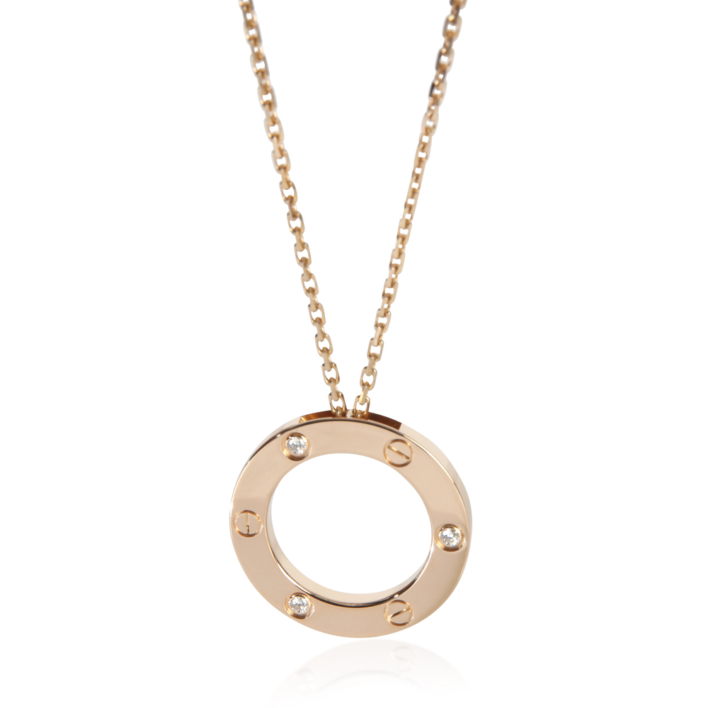 Cartier Rose Gold Diamond Love Pendant